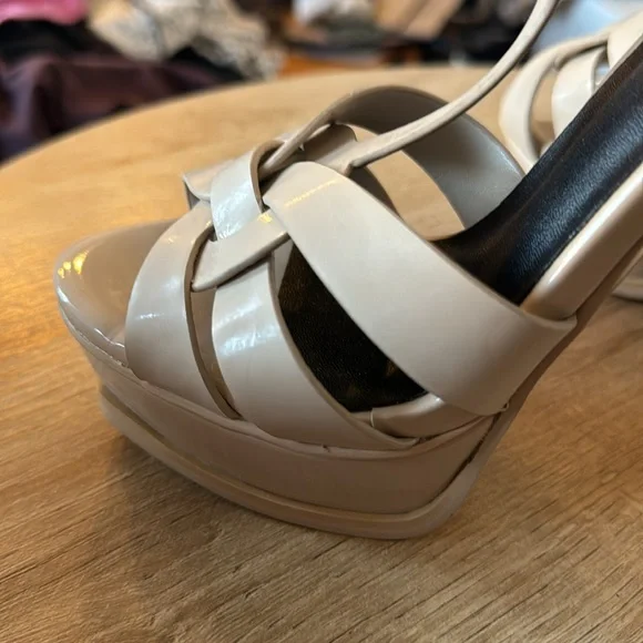 YSL Tribute Leather Platform Heels EU 35 - Picture 6 of 9